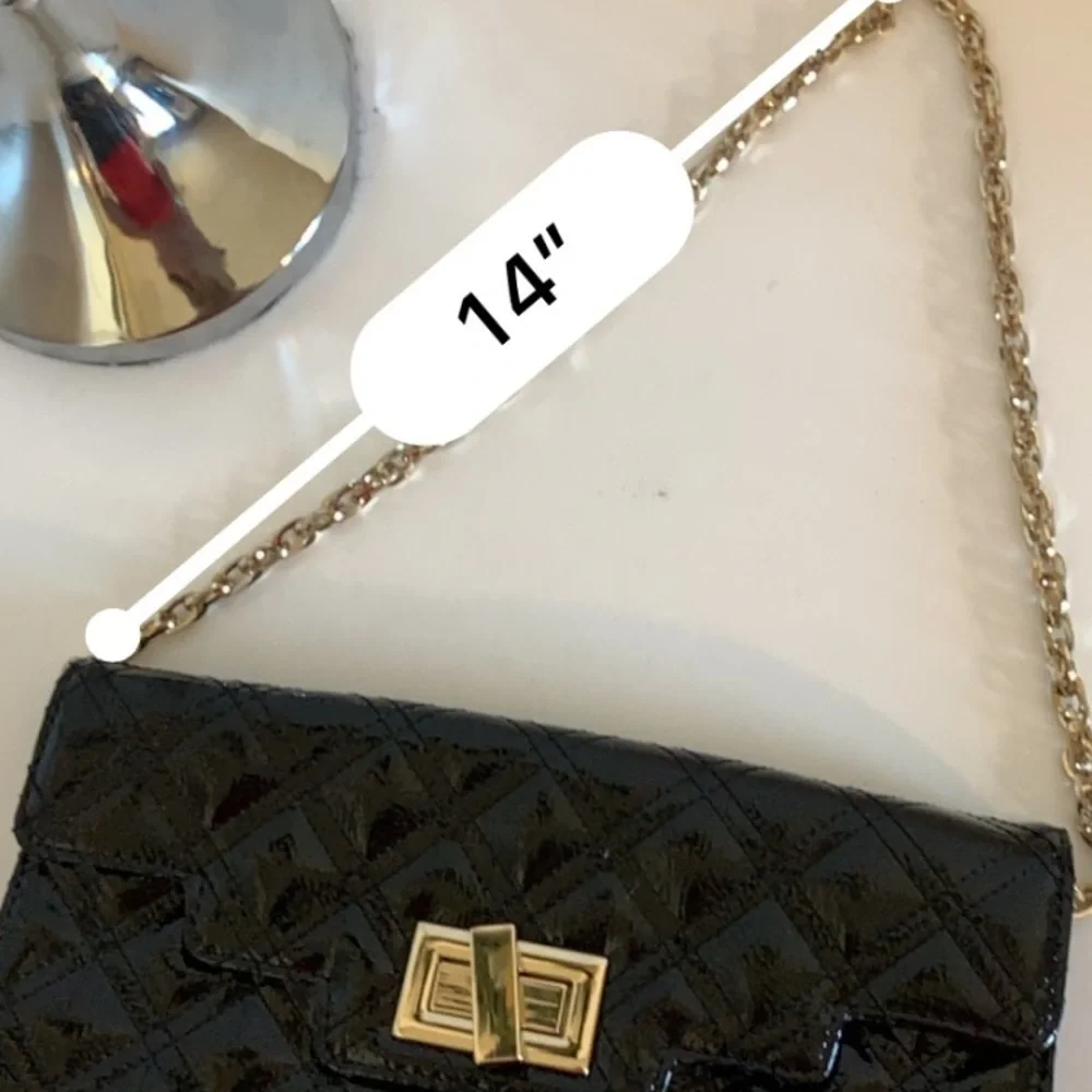Sondra Roberts Clutch w/ Chain Strap Black…